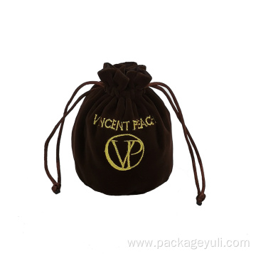 custom velvet drawstring pouch bag